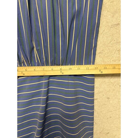 Veronica Beard Teagan Women's Dress Stripe Ruched  Midi Blue Viscose Size 2 NEW - Picture 8 of 13